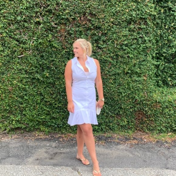 Banana Republic Poplin Shirt Dress with flare hem - Picture 3 of 5